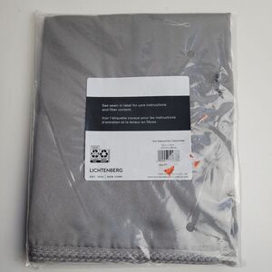 NEW Lichtenberg One Valance Curtain Gray 54in W x  18in, #CT3